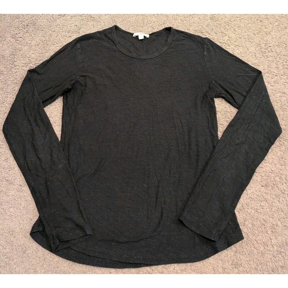 James Perse Long Sleeve Cotton Modal Blend Crew T-Shirt Women's 1 / Small